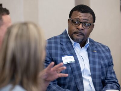 Man engaging in a conversation